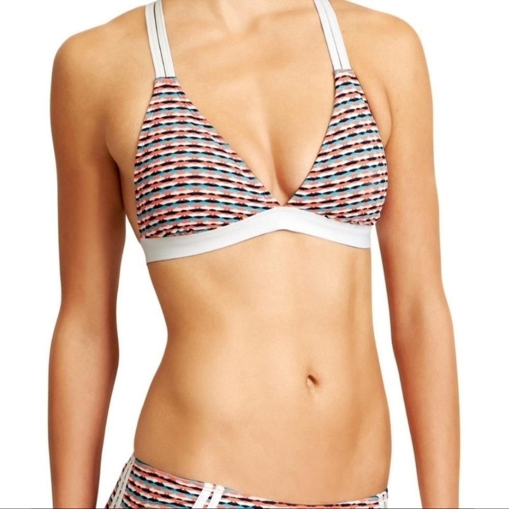 Athleta Light Turquoise Waveline Triangle Bikini Set M